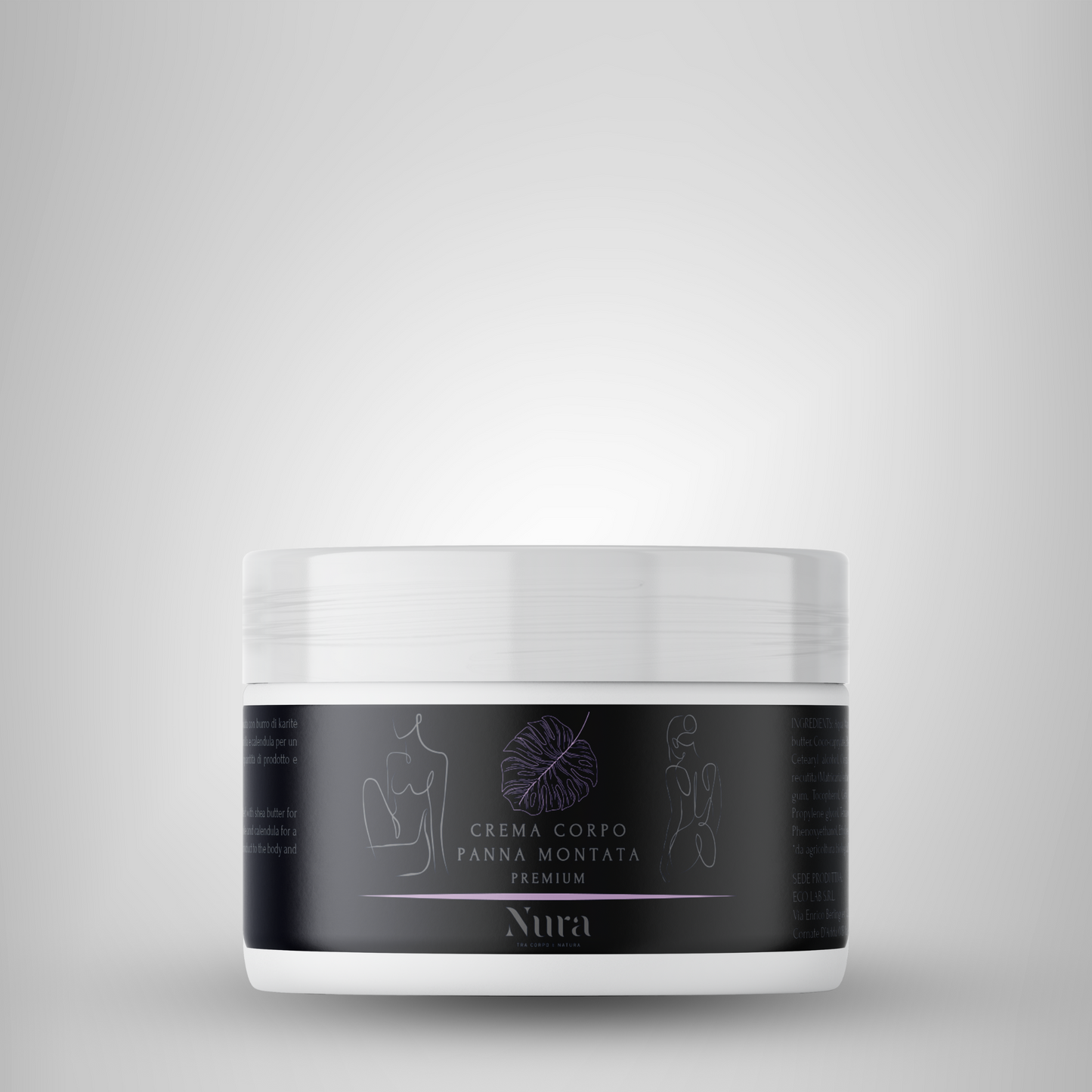 Eco Lab Nura - Crema Corpo Naturale Effetto Panna Montata - Crema corpo dalla texture innovativa ispirata alla panna montata - Formato da 200 ml