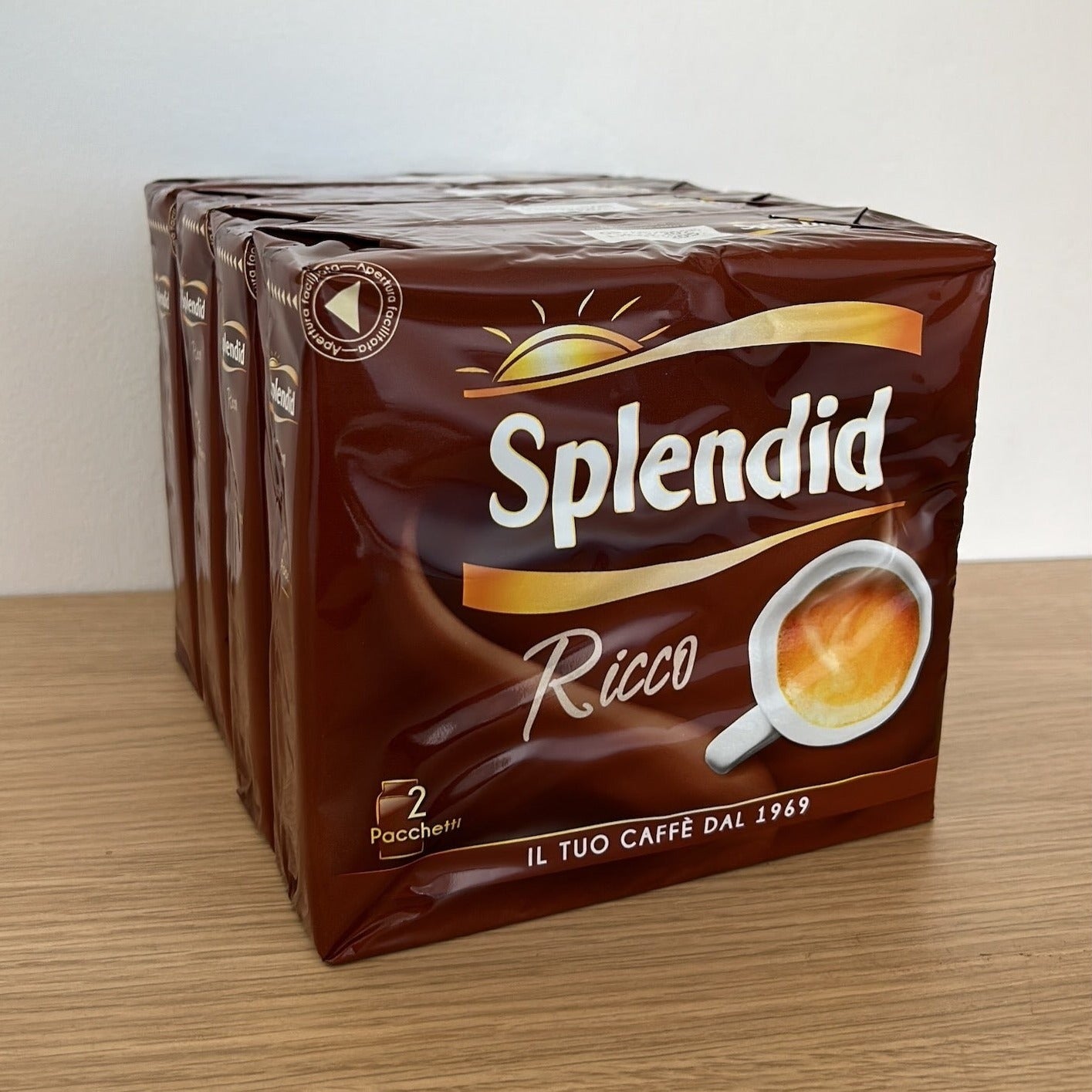 Splendid Caffè Macinato Gusto Ricco - 8 pack da 250g (Totale 2 Kg)