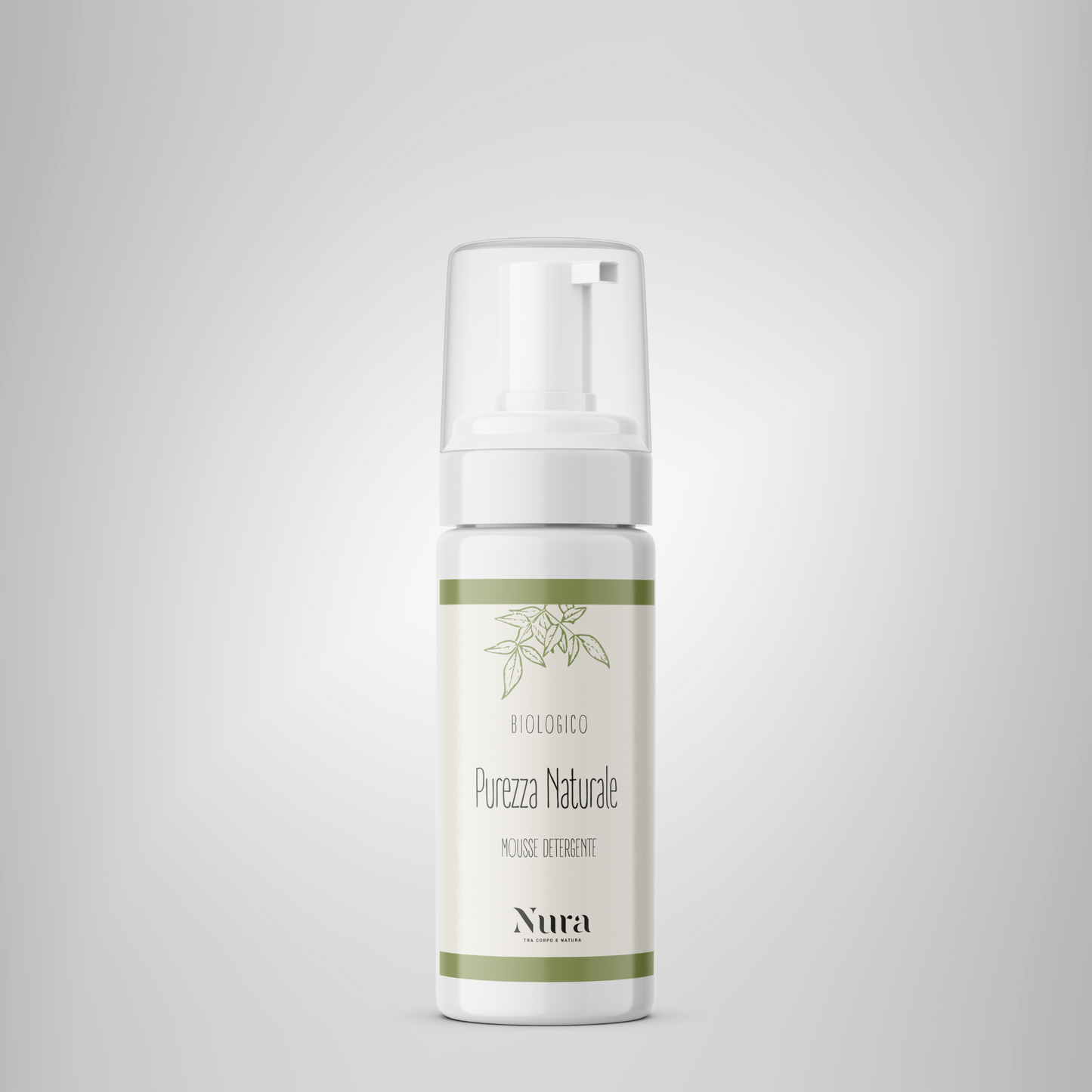 Eco Lab Nura Bio - Mousse Detergente Biologica Purezza Naturale. Offre un'ottimale effetto detergente, tonificante e idratante - Formato da 150 ml