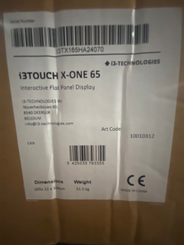Interactive display i3TOUCH X-ONE 65 - display 65'' - Prodotto nuovo, imballo danneggiato