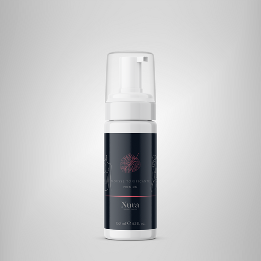 Eco Lab Nura Premium - Mousse Tonificante Naturale al Collagene per una pelle tonica, elastica e incredibilmente morbida - Formato da 150 ml