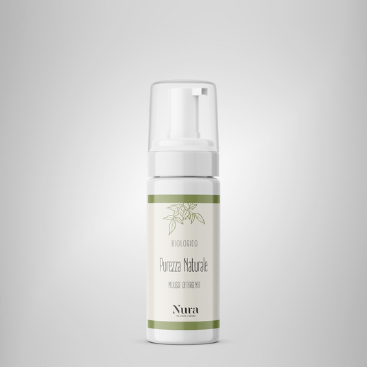 Eco Lab Nura Bio - Mousse Detergente Biologica Purezza Naturale. Offre un'ottimale effetto detergente, tonificante e idratante - Formato da 150 ml