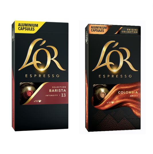 L'OR Capsule Caffè Confezione Mista - 140 Capsule [100 Barista, 40 Colombia] - Compatibili con Macchine Nespresso
