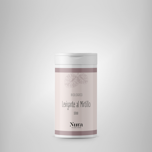 Eco Lab Nura Bio - Scrub Levigante Biologico al Mirtillo, arricchito con microgranuli di mirtillo rosso. Affina la grana della pelle, lasciandola morbida, liscia e luminosa - Formato da 125 ml